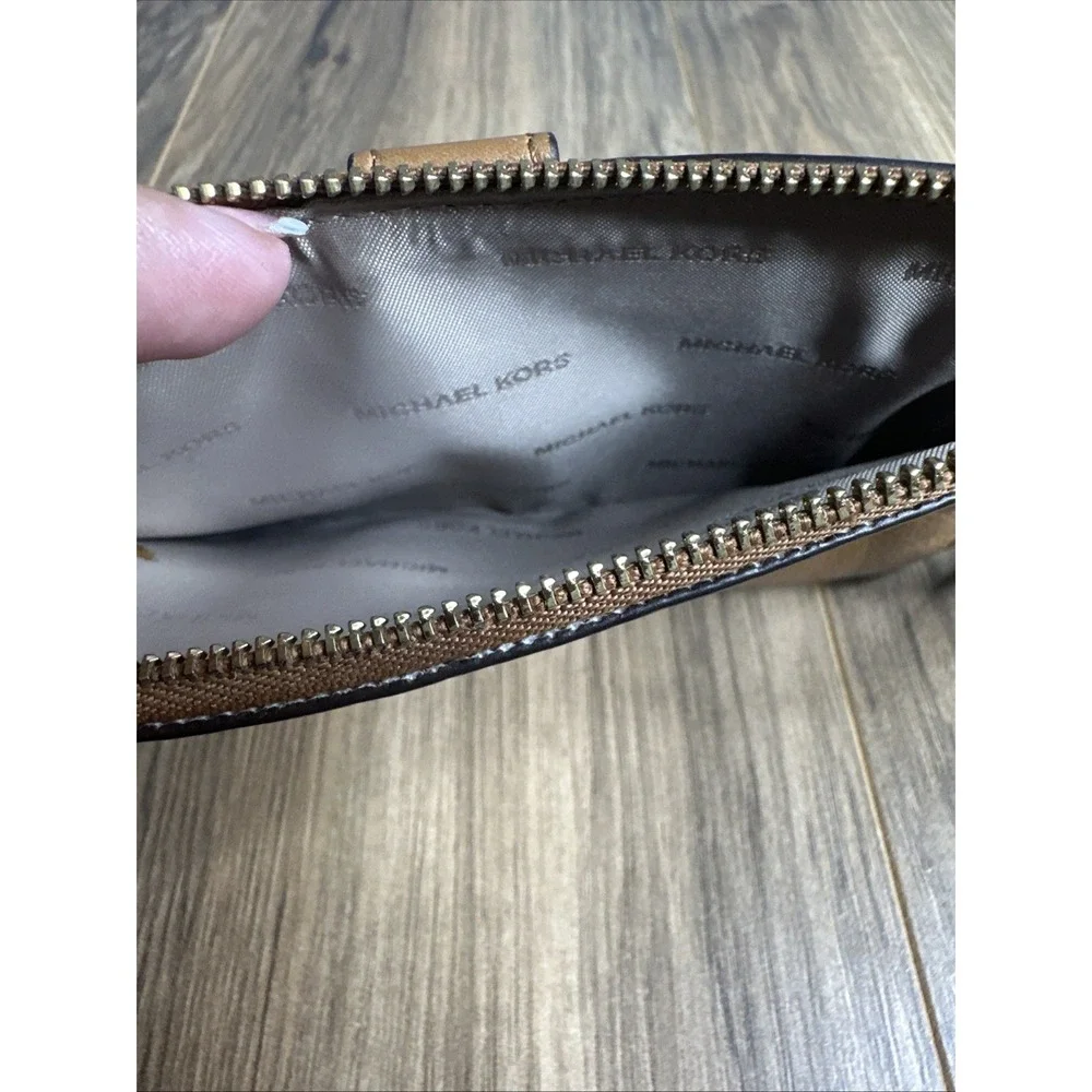 Michael Kors‎ Women's Wristlet Wallet Kane-M Brown Double Fold